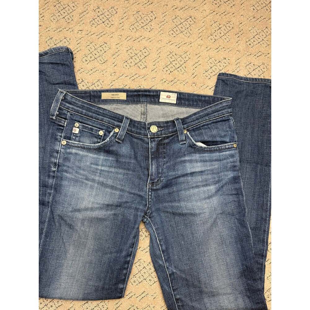 AG Adriano Goldschmied The Stilt Cigarette Leg Jeans Size 27R Medium Wash